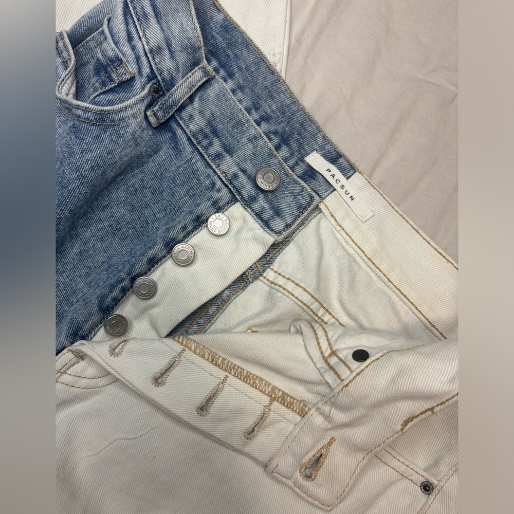 PacSun Super Distressed Half Bleached High Rise Jeans
